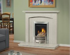 Rebecca Marble Fireplace 42'' - Bianca Beige Marble