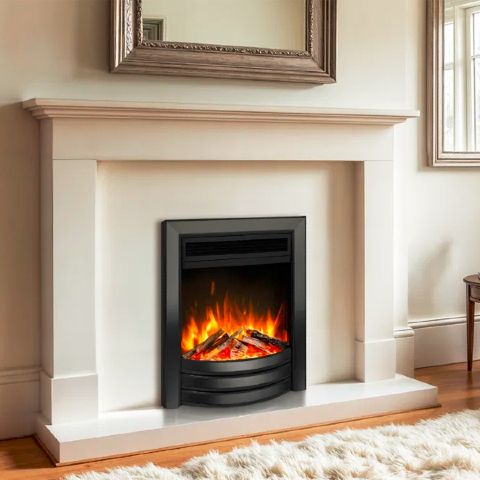 Celsi - Ultra Autograph Electric Fire - Rose Gold And Black With Premium Logs And Chippings