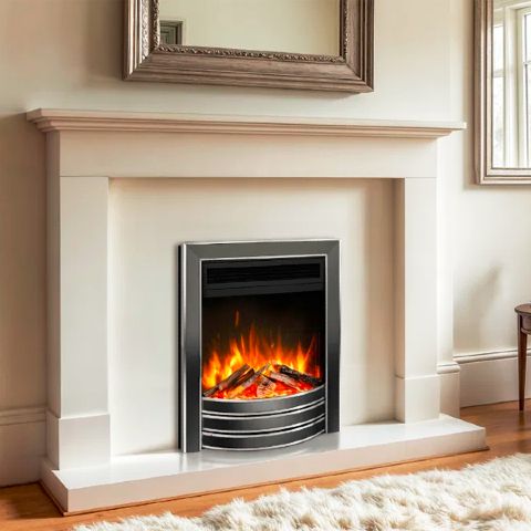 Ultra Autograph Electric Fire - Black Nickel And Chrome With Premium Logs And Chippings