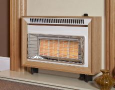 Misermatic Outset Gas Fire - Light Oak