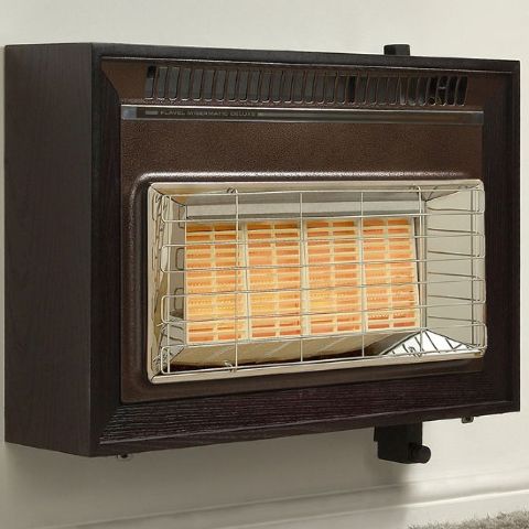Misermatic Outset Gas Fire - Mahogany