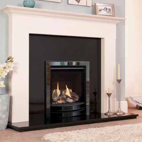 Kohlangaz - Desire Signature HE Gas Fire - Logs - Satin Silver & Chrome