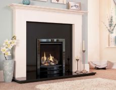 Desire Signature HE Gas Fire - Logs - Black Nickel & Black