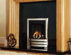 Marbury Gas Fire - Coals - Contemporary Fascia In Chrome