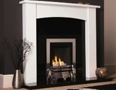 Thetford Gas Fire - Pebbles - Chrome Trim - Grace Fire Front In Chrome