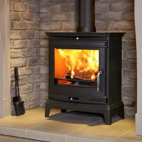 Portway Stoves - Rochester 7 Multifuel Stove - Chrome Door Strip
