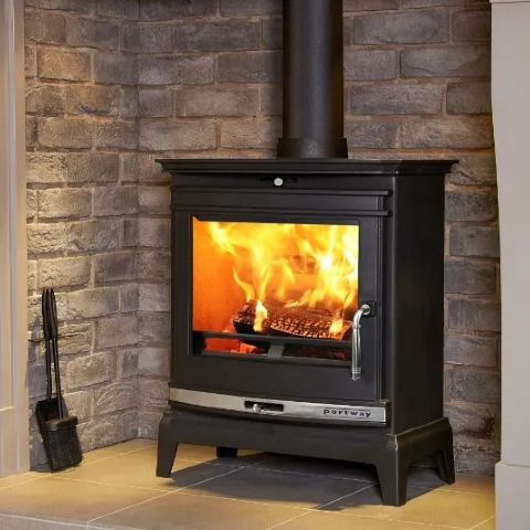 Rochester 7 Multifuel Stove - Chrome Door Strip