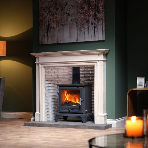 Classic 8 Eco Multifuel Stove - Grey Enamelled