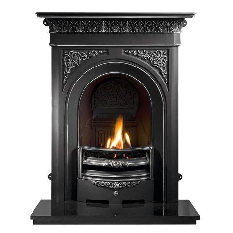 The Gallery Collection - Nottage Combination Cast Iron Fireplace - Black